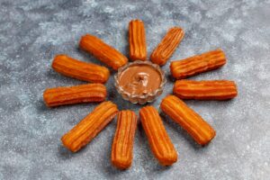 traditional-mexican-dessert-churros-with-chocolate-top-view (1)